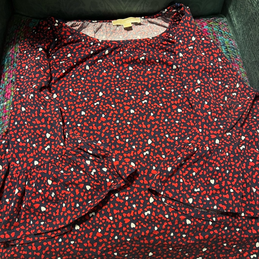 Michael kors heart blouse